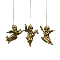 Gold Cherub 3 Asst 16cm
