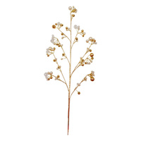 Pearl And Gold Leaf Spray 68cm