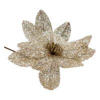 Champagne Glitter Flower 40cm