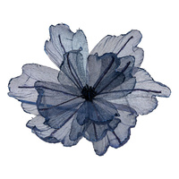 Navy Blue Sheer Flower 40cm
