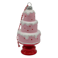 Pink Cake Hanging Ornament 11cm