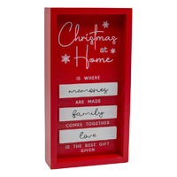 Red Christmas Wall Plaque 23cm