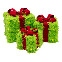 Fluffy Present Boxes Set of 3 25cm