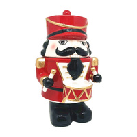 Ceramic Red & Gold Nutcracker Jar 20cm