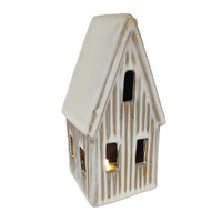 Ceramic Brown & Cream House 18cm