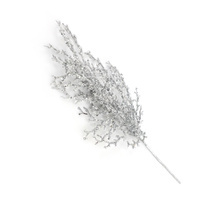 Glitter Branch Spray Silver 63cm
