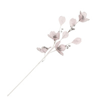 Velvet Petal Spray Pink & Silver 66cm