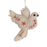 Felt Dove Hanging Cream 16cm