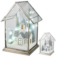 Acrylic White Church w.LED Lights 19cm