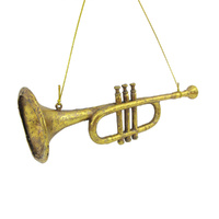Gold Trumpet Ornament 25cm
