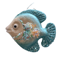 Reef Fish Hanging Aqua & Coral 24cm