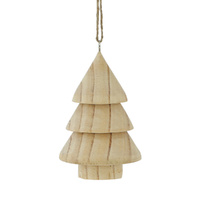 Wooden Tree Hanging Natural 13cm