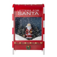 LED Musical Santa Letter Box Lantern 41cm