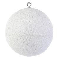 Icy Bead Bauble White 25cm
