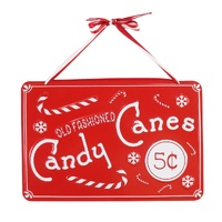 Metal Candycane Sign 35cm