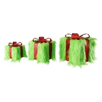 Mean Green Fluffy Presents Set 30cm