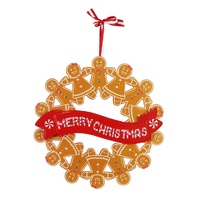Metal Gingerbread Wreath 36cm