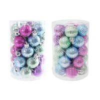 Baubles Pastel 34pk 2 Asst 3cm