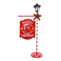 Metal Solar Lamp Post w. Sign 82cm