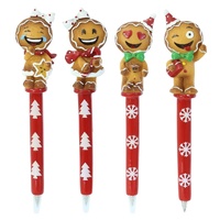Resin Gingerbread Pen 4 Asst 16cm