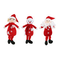 Christmas Figurine Red Velvet 1pc 3 Assorted