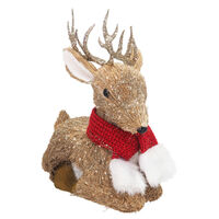 Reindeer Red Scarf Sitting 31cm