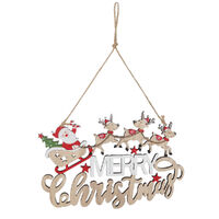 Reindeer Sleigh Hanging Plaque 23cm