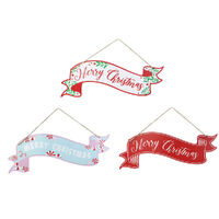 Merry Christmas Scroll Banner 1pc Mixed 40cm