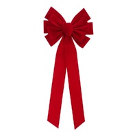 Bow Red Flocked 132cm
