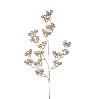 Champagne Glitter Berry Stem 73cm