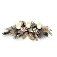 Champagne 3 Tier Candle Holder Centerpiece 80cm