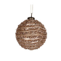 Champagne Wave Bauble 10cm 10cm