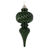 Dark Green Mercury Orb Finial 27cm