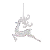 Iridescent Reindeer Hanging 12cm