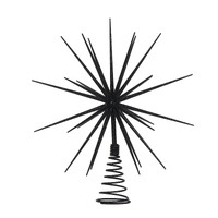 3D Starburst Tree Topper Black 35cm