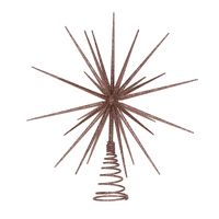3D Starburst Tree Topper Rose Gold 35cm