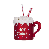 Glass Hot Cocoa Mug Hanging 13cm