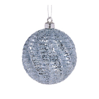 Light Blue Lantern Swirl Bauble 8cm
