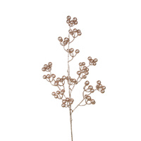 Antique Pink Glitter Berry Stem 73cm
