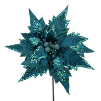 Peacock Poinsettia Stem 27cm