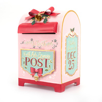 Metal Pink Mail Box 33cm