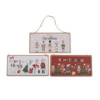 Metal Christmas Signs 3 Asst 31cm