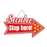 Stop Here LED Sign 41cm