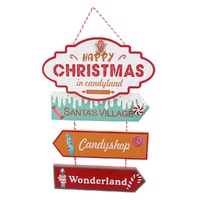 Christmas Candyland Hanging Sign 38cm