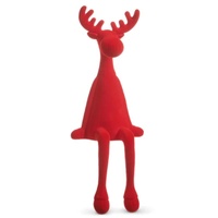 Flocked Red Moose 48cm