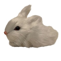 Faux Fur Hanging Rabbit White 9cm