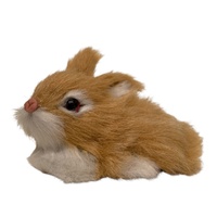 Faux Fur Hanging Rabbit Tan 9cm