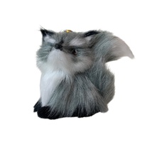 Faux Fur Hanging Fox Grey 8cm