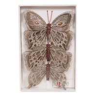 Feather butterfly Pack of 3 Copper 12cm