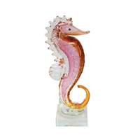 Seashorse Morse Zibo Art Glass 27cm